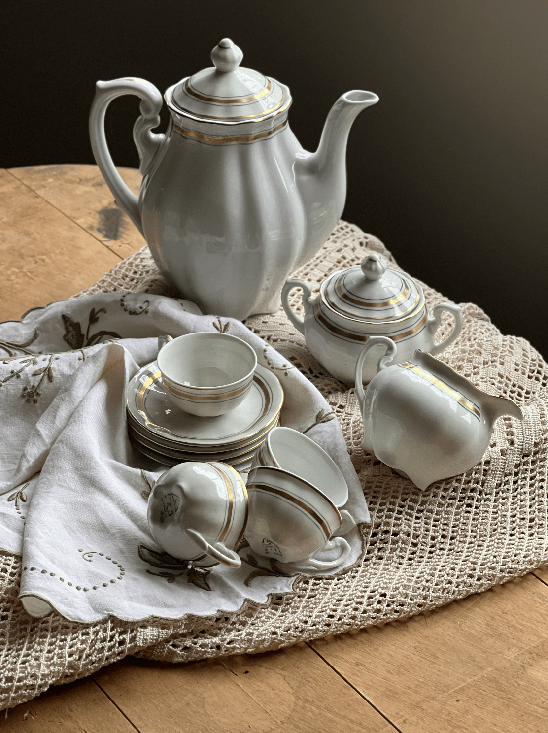 Service à café espresso en porcelaine