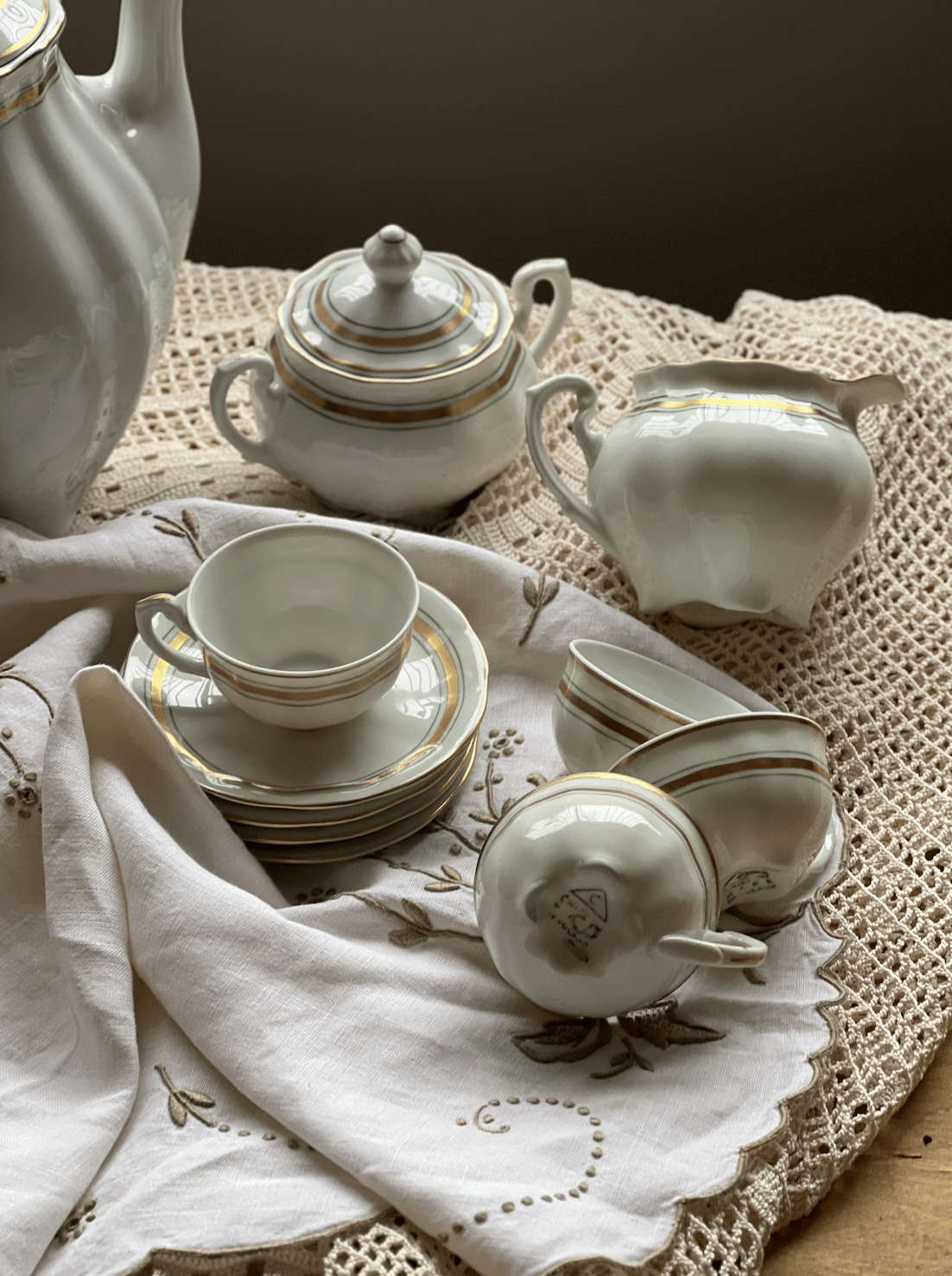 Service à café espresso en porcelaine