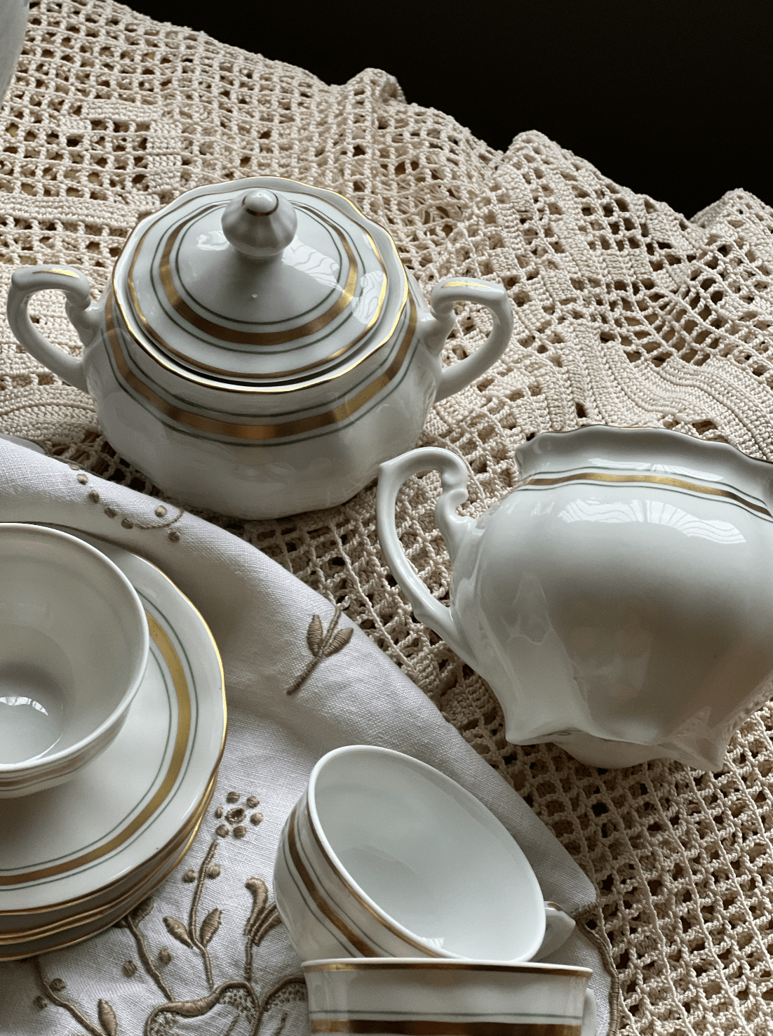 Service à café espresso en porcelaine